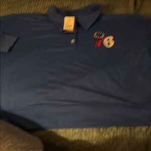 Blue Polo Shirt with Logo